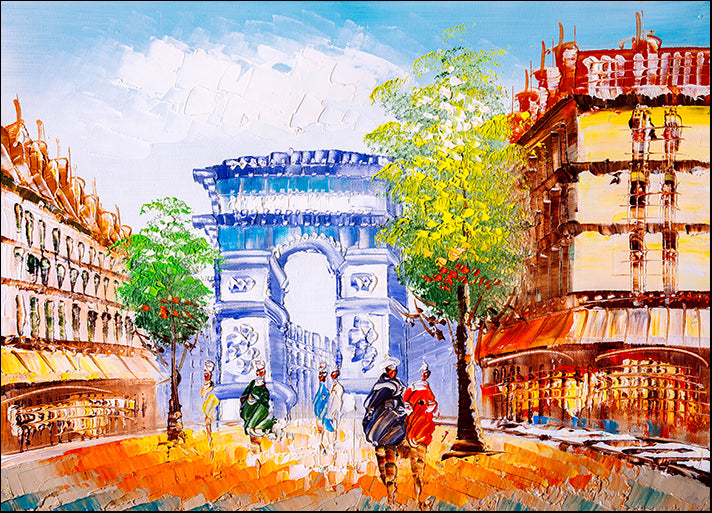 c90406570s Steet views of Paris and Arc de Triumphe, available in multiple sizes