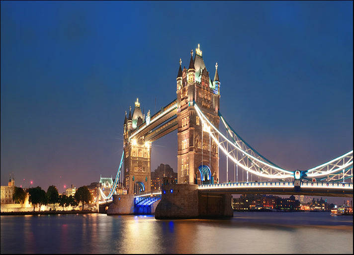 105374294 Tower Bridge in London as the famous landmark at dusk, available in multiple sizes