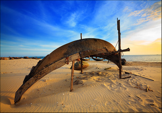 10903733 Boat at the beach, available in multiple sizes