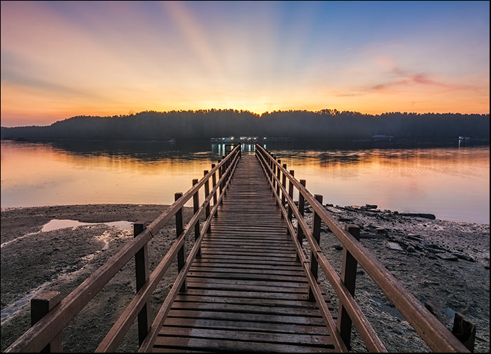 109412606 Sunrise Seascape with Abandon Jetty in Malaysia, available in multiple sizes