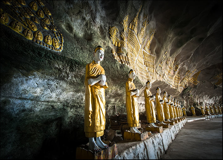 110796875 Buddhas statues, Sadan Sin Min cave Hpa-An Myanmar Burma, available in multiple sizes
