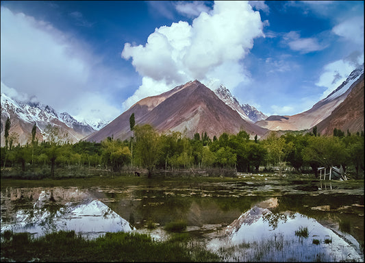 115290017 mountains lake in the Karakorum near Shandur Pass, Pakistan, available in multiple sizes