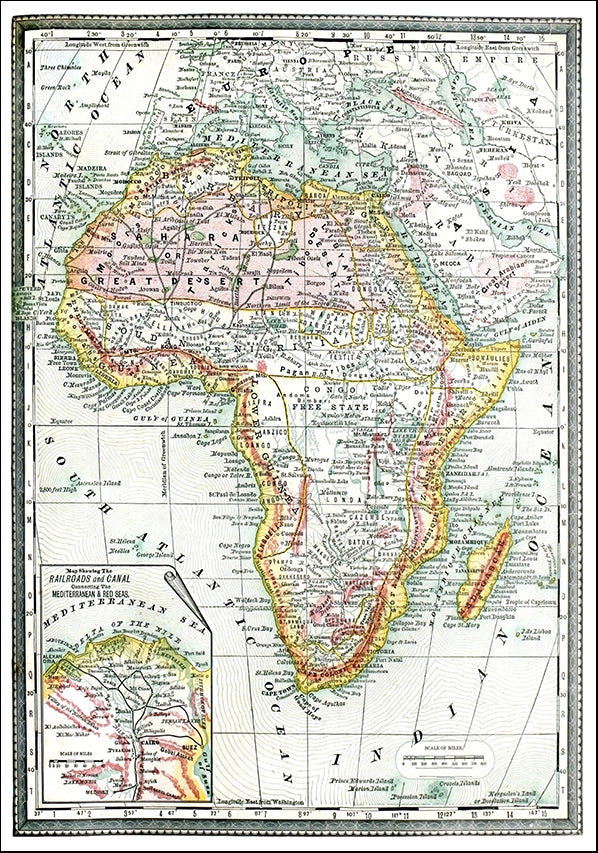11608423 Antique Map of Africa, available in multiple sizes