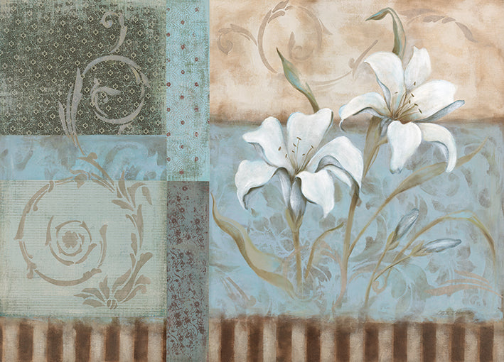 12040gg Crystal Blue Lily, by Carol Robinson, available in multiple sizes