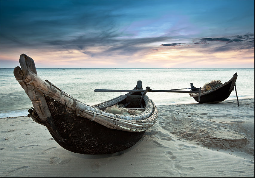 12085341 Boats on the beach, available in multiple sizes