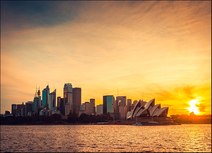 122700314 Beautiful Sydney city view at sunset in Australia, available in multiple sizes