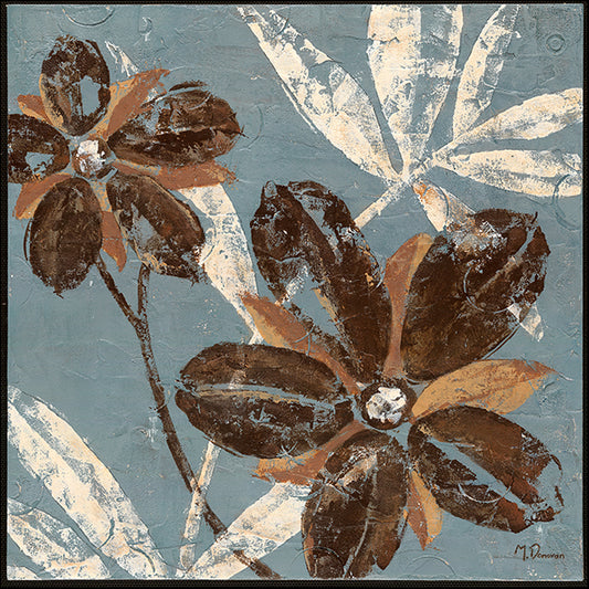 12324gg Flowers on Denim III, by Maria Donovan, available in multiple sizes - Chamton