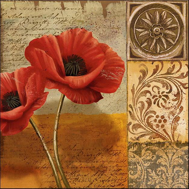 12507gg Poppy Flourish II, by Conrad Knutsen, available in multiple sizes