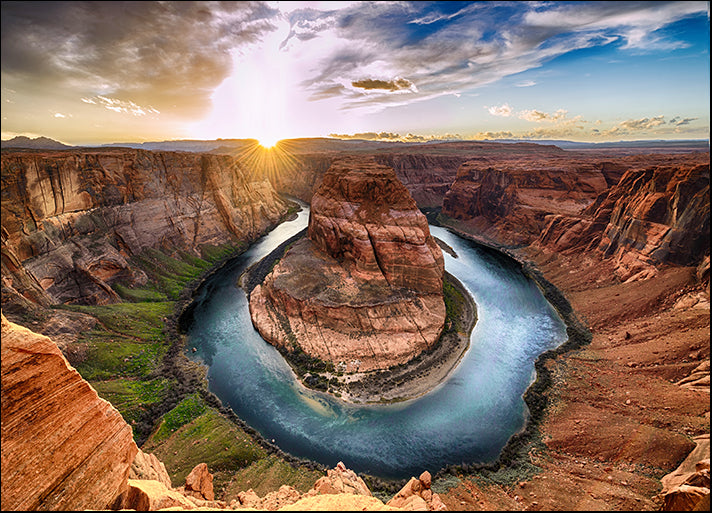 126199640 Sunset at Horseshoe bend Colorado River Grand Canyon National Park Arizona USA, available in multiple sizes