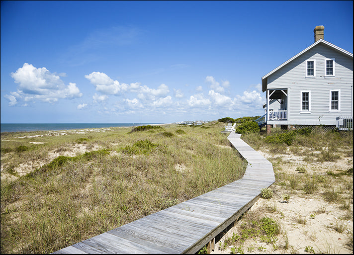 12836363 Beachfront house with wooden walkway, available in multiple sizes