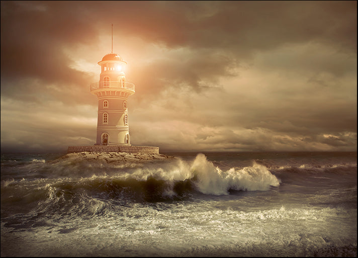 133306895 Lighthouse on the sea under sky, available in multiple sizes