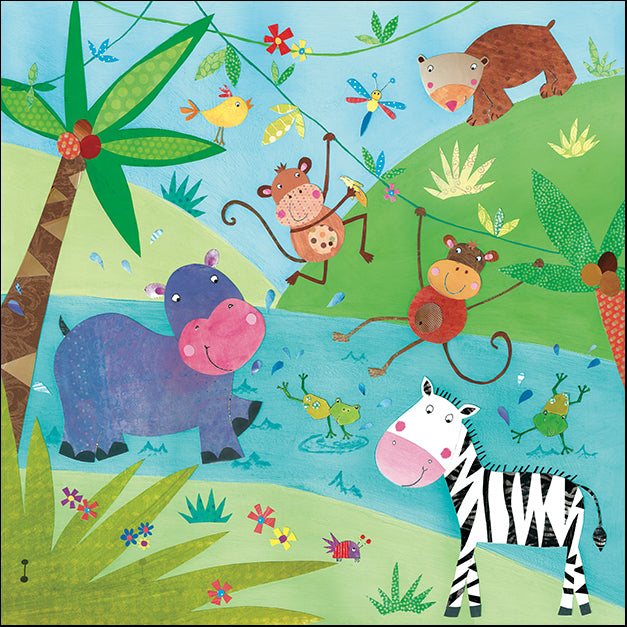 13996gg Jungle Friends I, by Katherine and Elizabeth Pope, available in multiple sizes