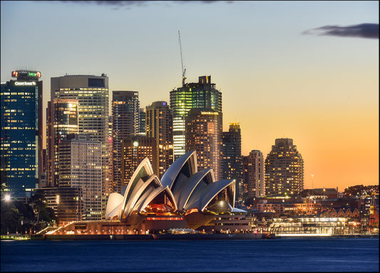143588663 Sydney CBD and The Opera House on sunset Sydney Australia, available in multiple sizes - Chamton