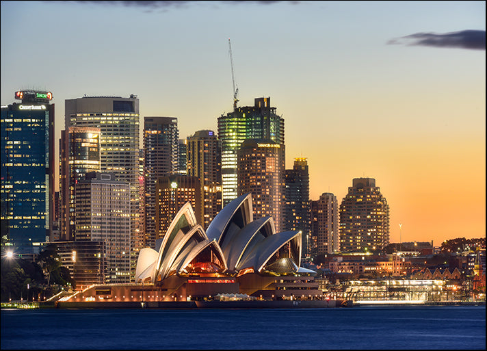 143588663 Sydney CBD and The Opera House on sunset Sydney Australia, available in multiple sizes