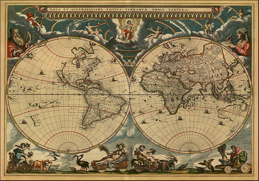 14440841 Vintage World Map, available in multiple sizes