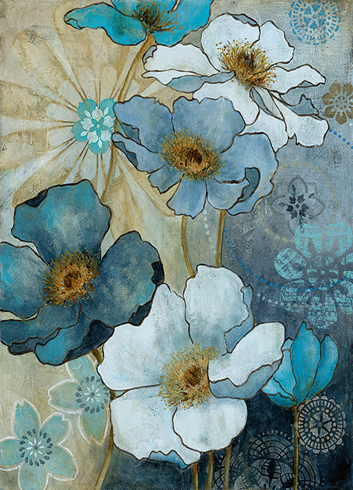 14607gg Blue Denim Garden I, by Carol Robinson, available in multiple sizes