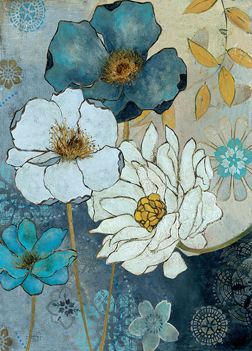 14608gg Blue Denim Garden II, by Carol Robinson, available in multiple sizes