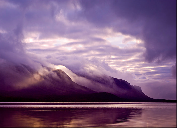 146851193 Mountains and lake in mist in morning with purple color, available in multiple sizes - Chamton