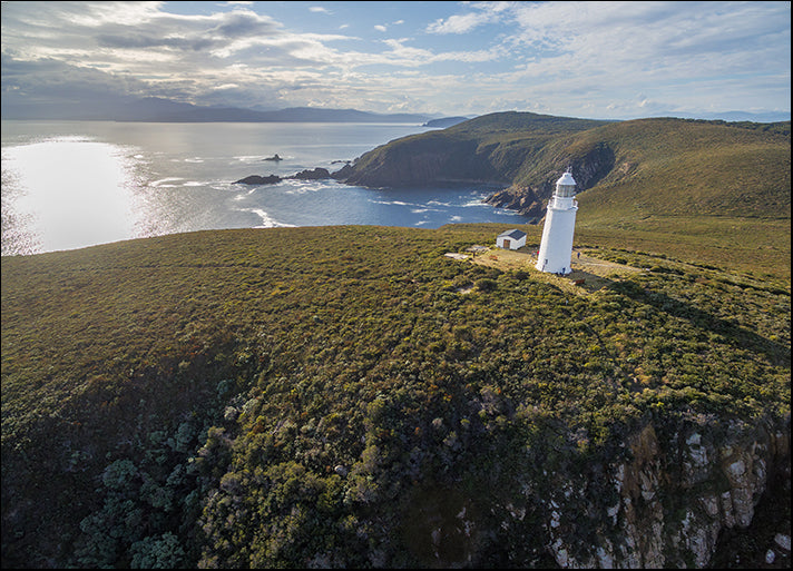 151875086 Aerial view of Bruny Island Lighthouse at sunset, Tasmania Australia, available in multiple sizes