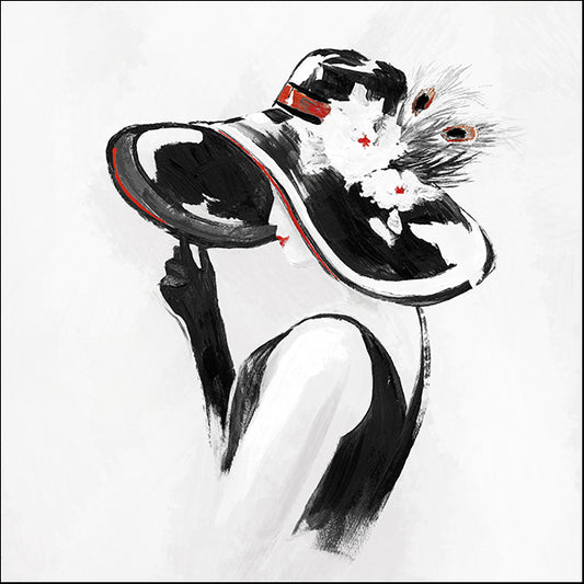 15472gg Red on Black III, by Nan, available in multiple sizes