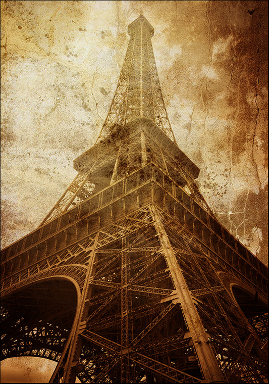 15669463 Eiffel Tower Grunge III, available in multiple sizes - Chamton