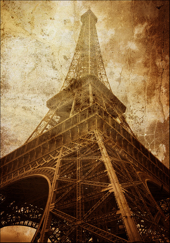 15669463 Eiffel Tower Grunge III, available in multiple sizes