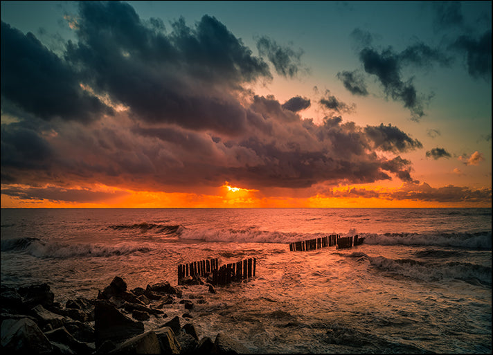 157226054 Black sea Gold sea sunset, available in multiple sizes