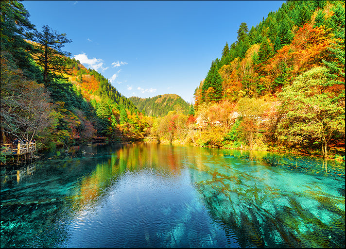 158116463 Five Flower Lake Jiuzhaigou nature reserve China, available in multiple sizes