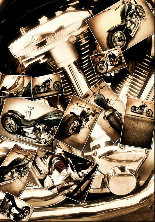 16477743 Motorbike montage, available in multiple sizes