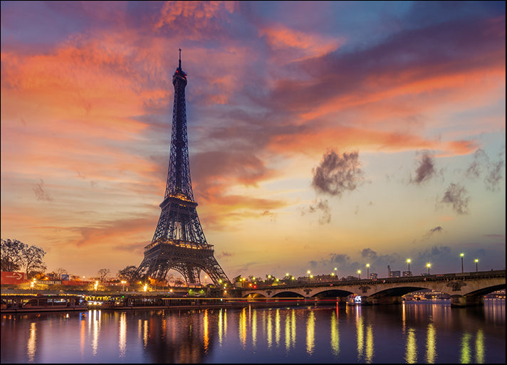 169745987 The Eiffel tower at sunrise in Paris France, available in multiple sizes