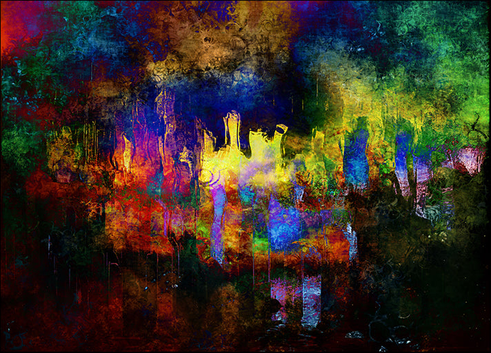 170900630 city abstraction digital painting night city lights, available in multiple sizes