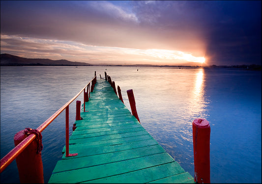 17204802 pier at sunset , available in multiple sizes