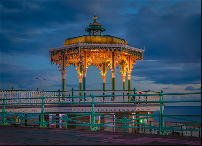 179819581 Brighton bandstand at sunset against blue sky, available in multiple sizes