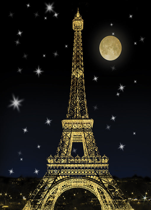 17989gg Eiffel Night, by Nan, available in multiple sizes