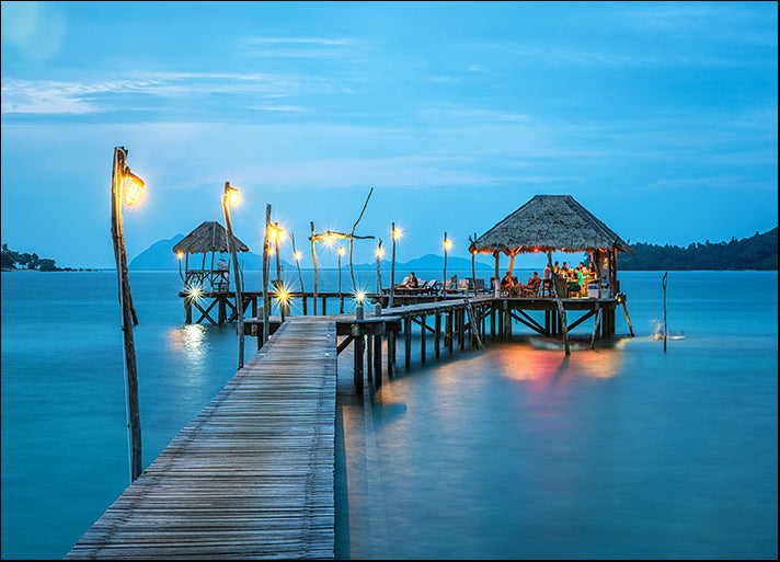 182805415 Paradise jetty pier Tropical Resort Jetty on Koh Mak Island TradThailand, available in multiple sizes