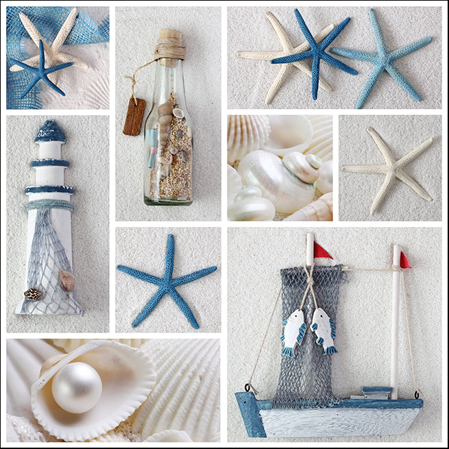18505954 Coastal Collage, available in multiple sizes