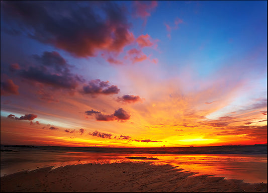 19173593 Tropical sunset on the beach Koh Lanta island Thailand, available in multiple sizes