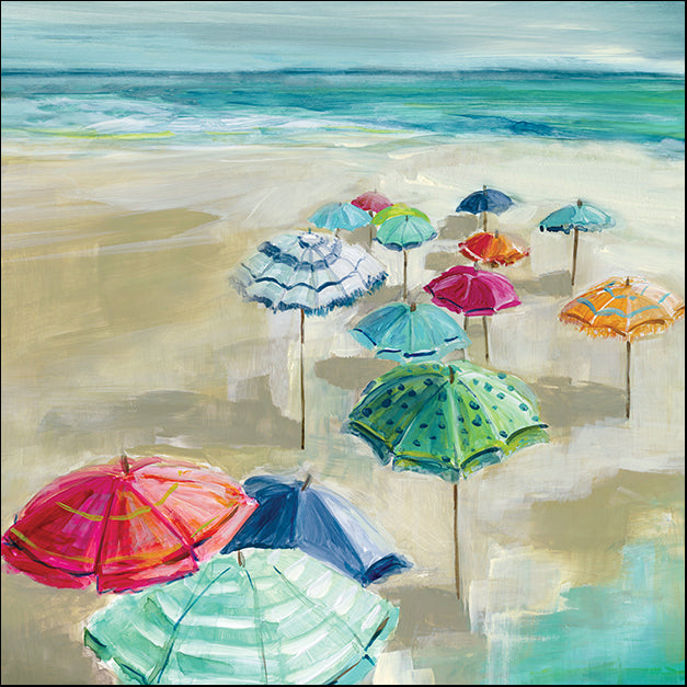 19508gg Umbrella Beach I, by Carol Robinson, available in multiple sizes