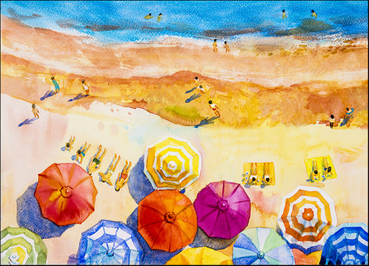 195350296 Umbrellas at the Beach, available in multiple sizes