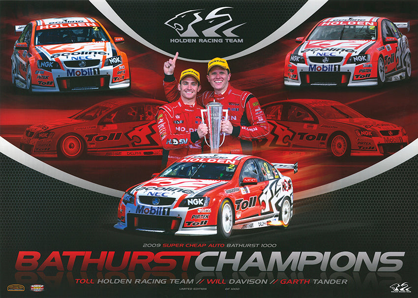 Holden Racing Team 2009 Bathurst Champions 68x48cm paper - Chamton