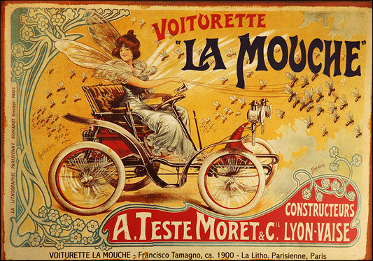 20323861 La Mouche car vintage, available in multiple sizes - Chamton