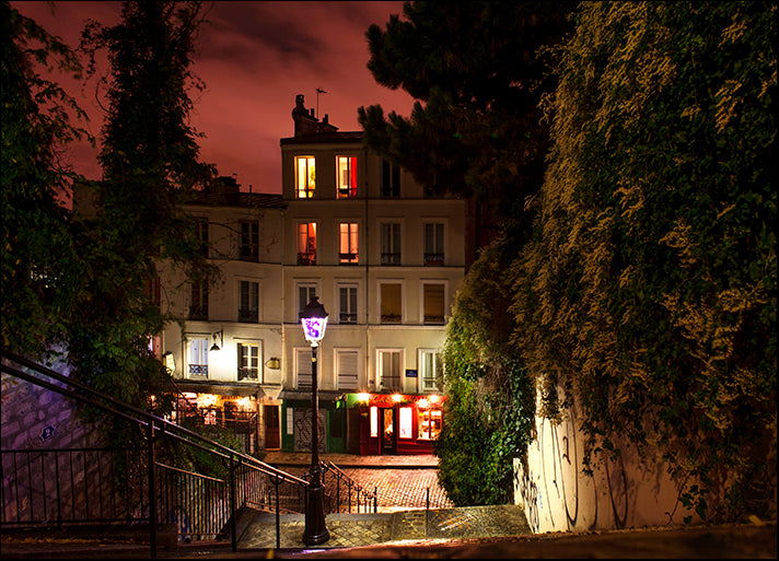 205375321 Montmartre by night Paris, available in multiple sizes