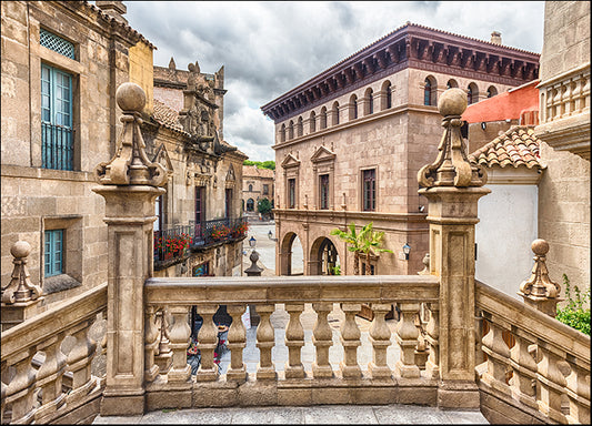 208731322 Poble Espanyol architectural museum, Montjuic hill, Barcelona Catalonia Spain, available in multiple sizes