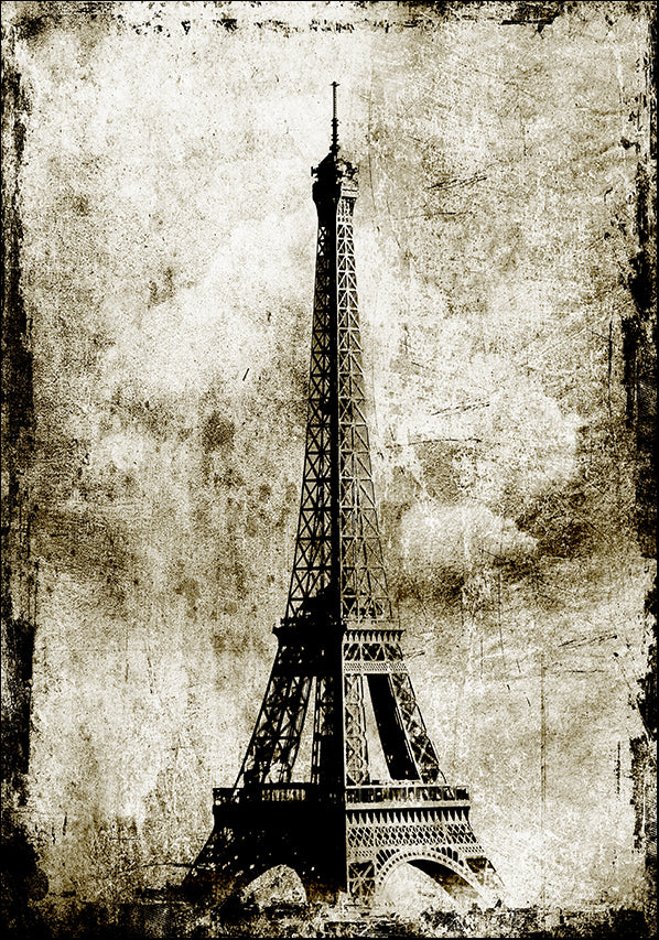 21819285 Eiffel Tower Grunge IV, available in multiple sizes