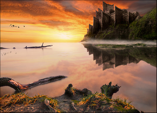 222348700 Abandoned Castle on the Sea, available in multiple sizes - Chamton