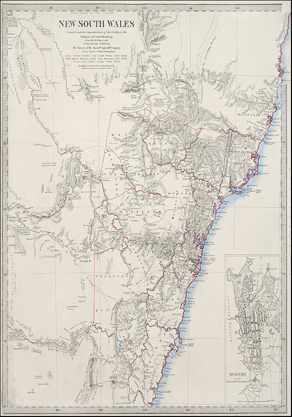 23410947 Antique Map Sydney, available in multiple sizes - Chamton