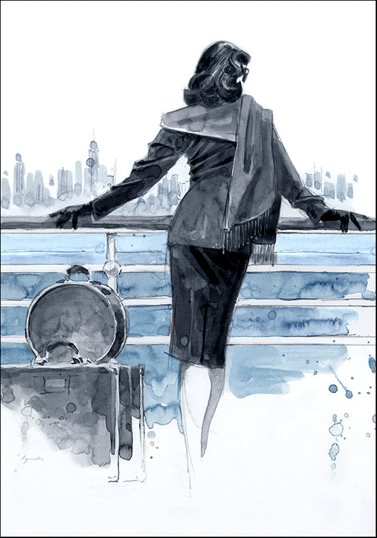 AC7135 Port of Call Blue Study, available in multiple sizes