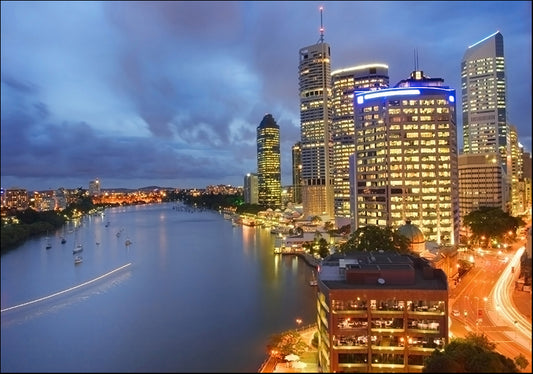 3325609 Brisbane city at night, available in multiple sizes