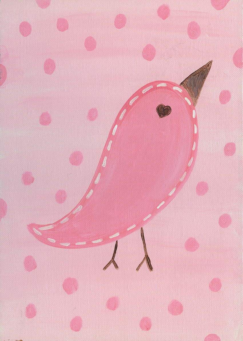 34885 MA Pink Bird, available in multiple sizes