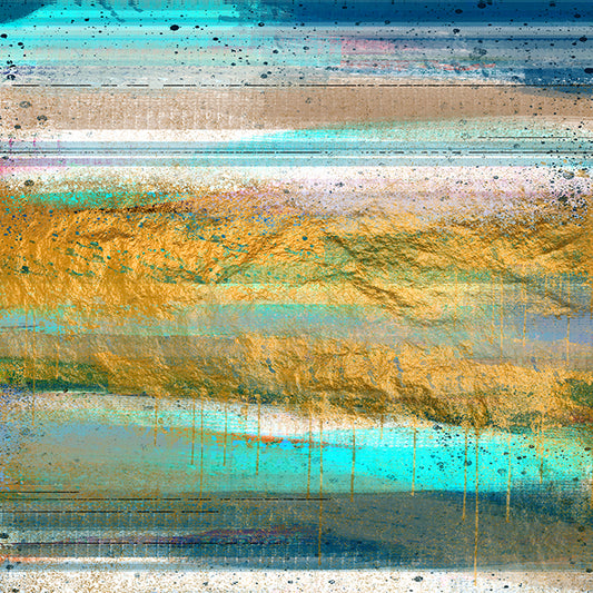 37912 MA Teal and Gold I , available in multiple sizes